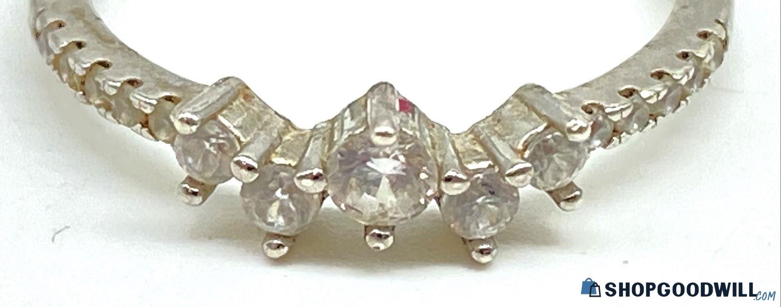 IBB 925 Sterling Silver & Cubic Zirconia Ring, 1g, Size 5.25
