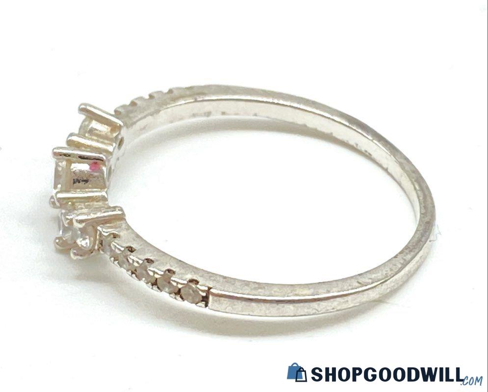 IBB 925 Sterling Silver & Cubic Zirconia Ring, 1g, Size 5.25