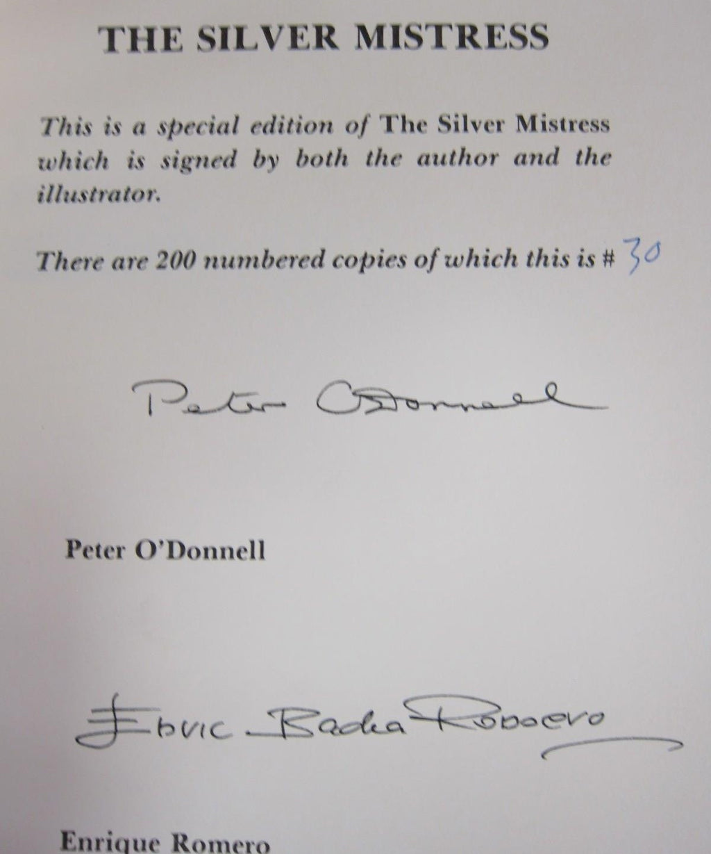 Signed & Numbered The Silver Mistress Modesty Blaise Vintage Book