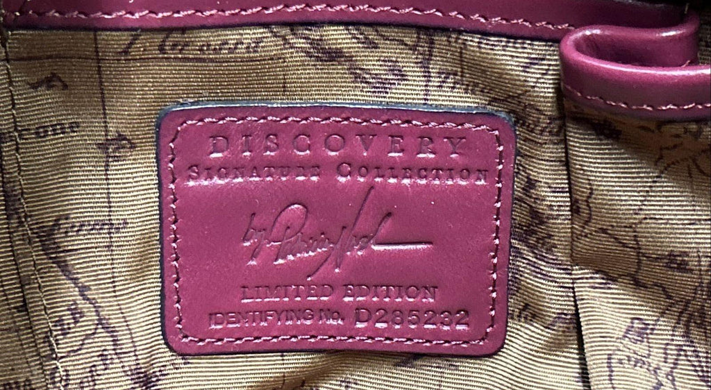 Patricia Nash Rometta Magenta Woven Leather Satchel Tote Bag