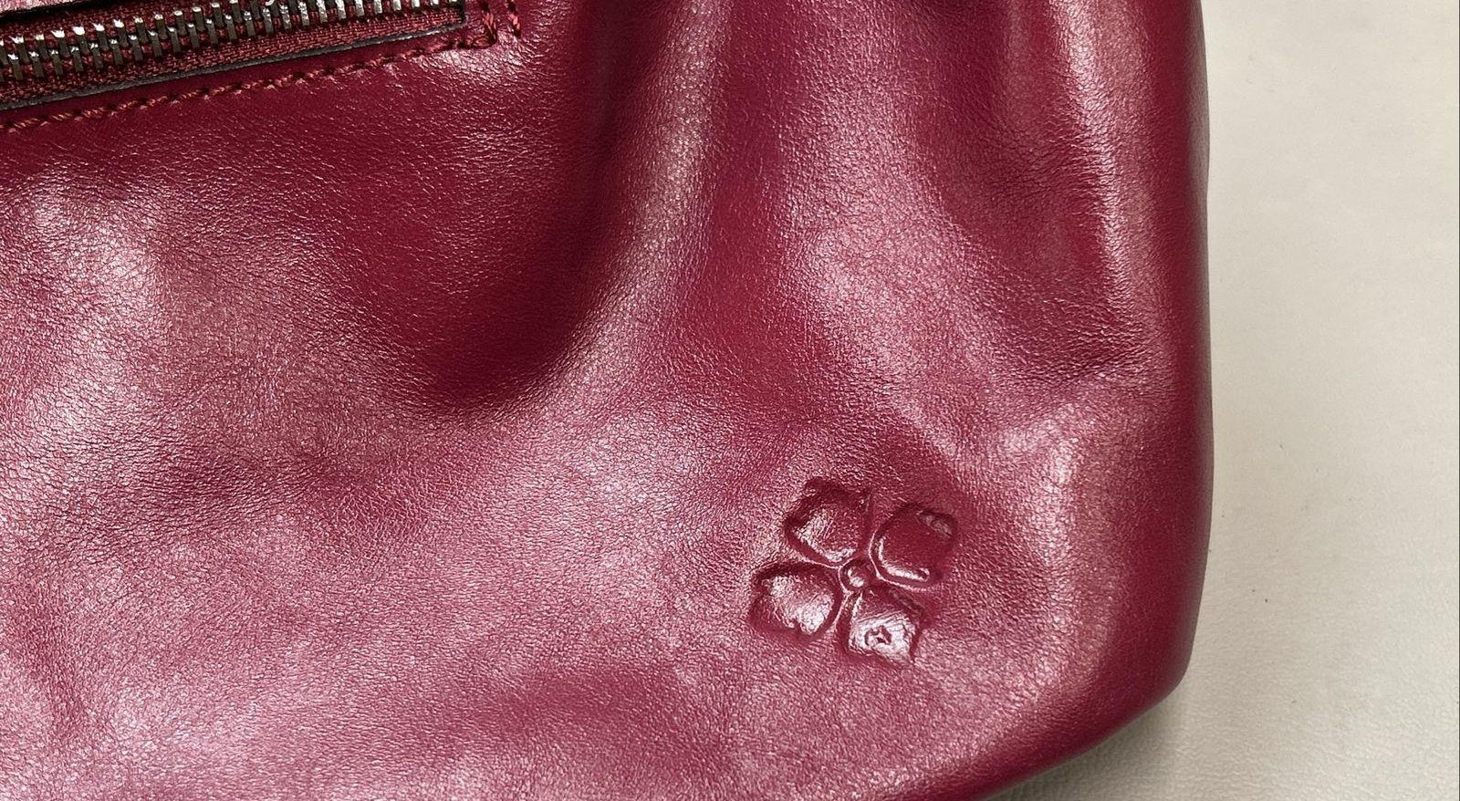Patricia Nash Rometta Magenta Woven Leather Satchel Tote Bag
