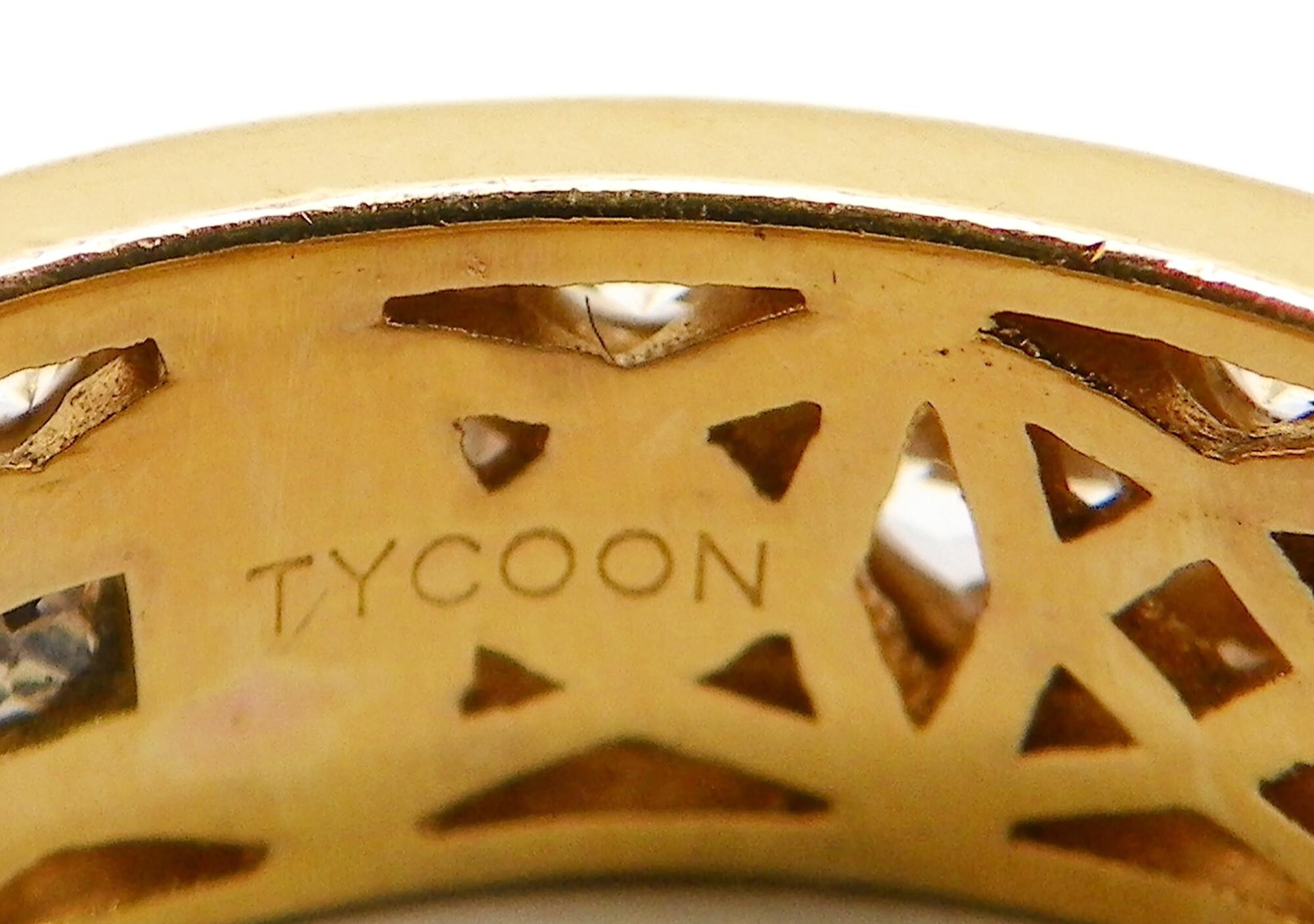 Tycoon Designer 7.4g 925 14K Gold Plated Sim Diamond (CZ) Wide Band Ring Sz 9