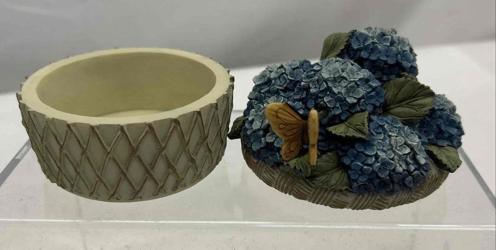 House of Lloyd Hydrangea Butterfly Floral Keepsake Music Box