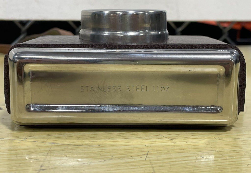 JME and Co Golfer’s Camera Hip Flask Set | Stainless Steel 11 oz Flask with Strap and Funnel