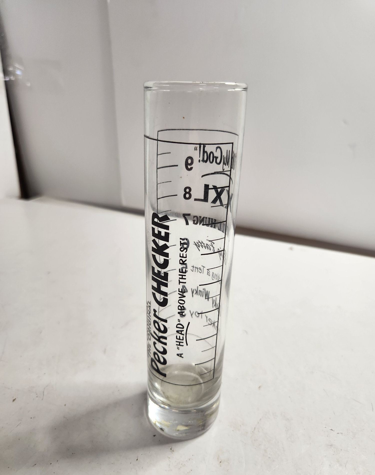 The Original Pecker Checker Adult Humor Novelty Shot Glass