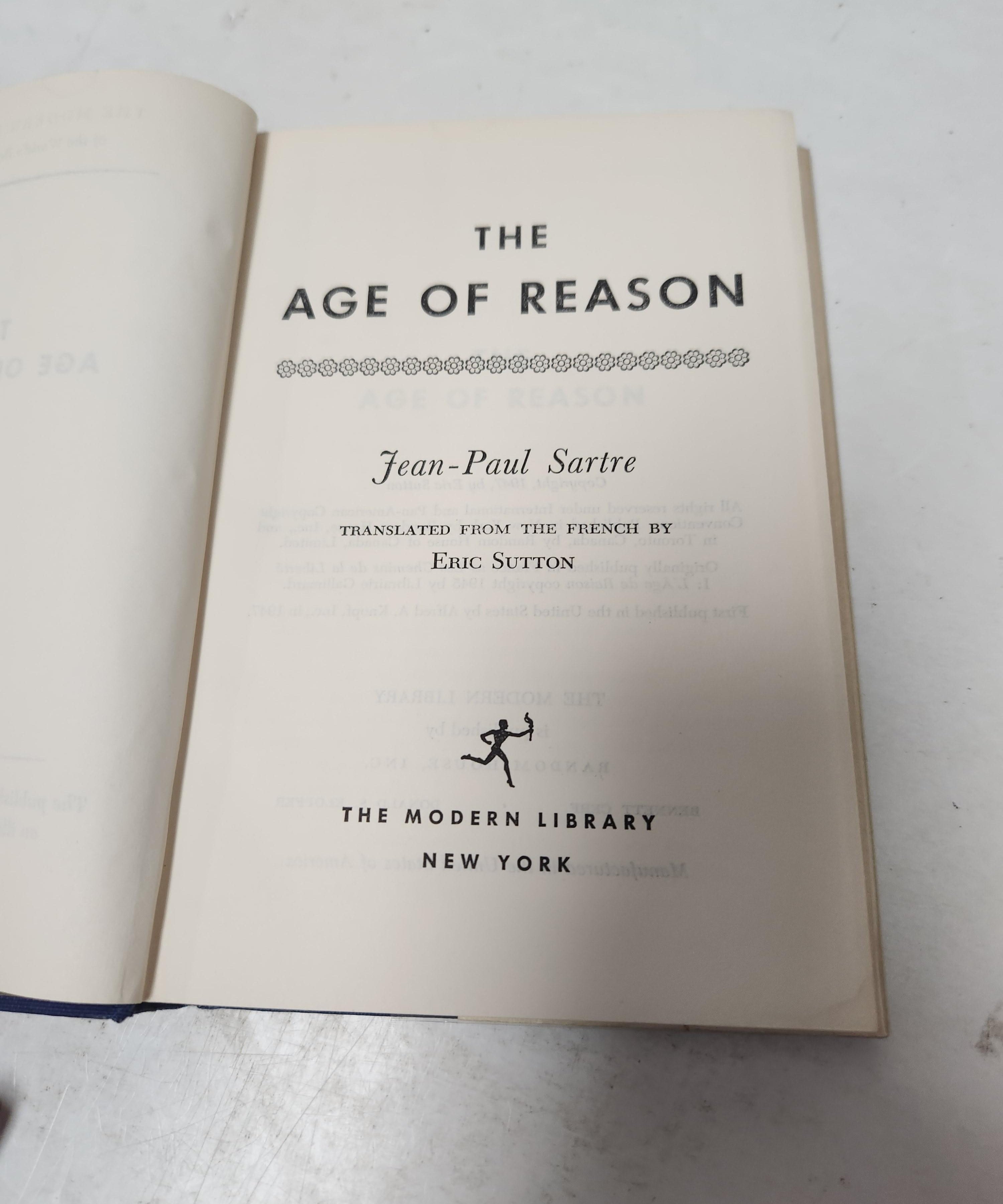 The Age of Reason by Jean-Paul Sartre (Modern Library Edition)