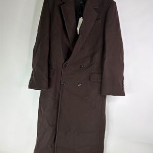 (DUPLICATE) Men's Double Breasted Dark Brown Overcoat