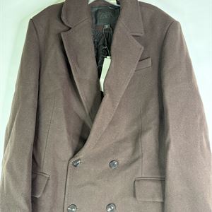 (DUPLICATE) Men's Double Breasted Dark Brown Overcoat