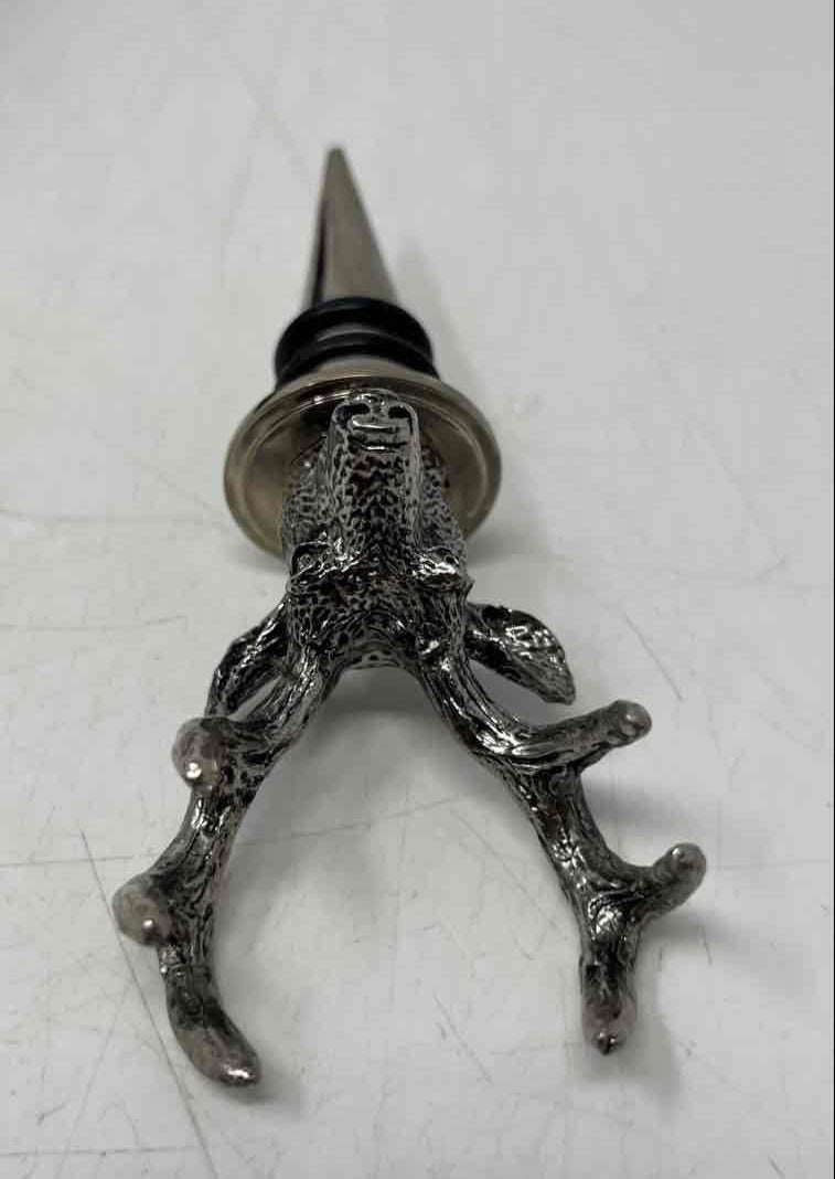 Silver Tone Stag Head Wine Bottle Stopper with Gift Box Barware Bottle Cork