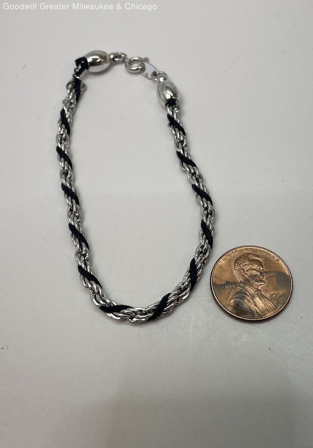 Trifari Silver Tone Twisted Rope Chain Bracelet
