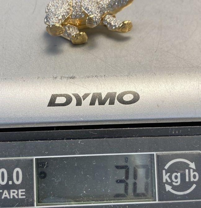 The Coca-Cola Company Swarovski Crystal Polar Bear Brooch Gold Tone Collectible Lapel Pin