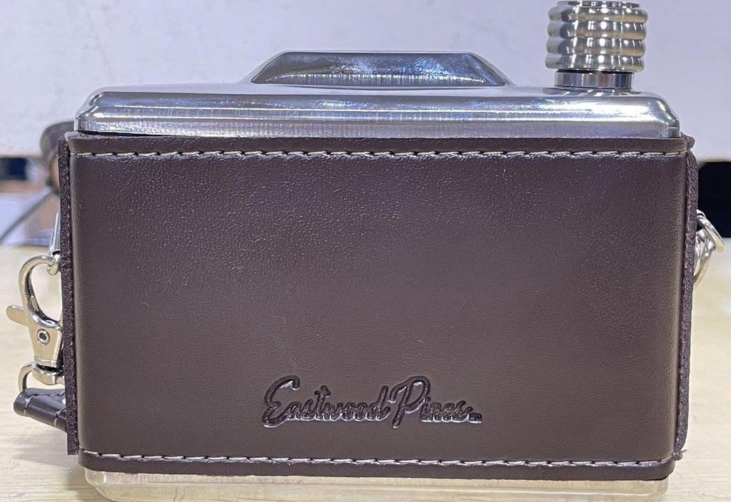 JME and Co Golfer’s Camera Hip Flask Set | Stainless Steel 11 oz Flask with Strap and Funnel