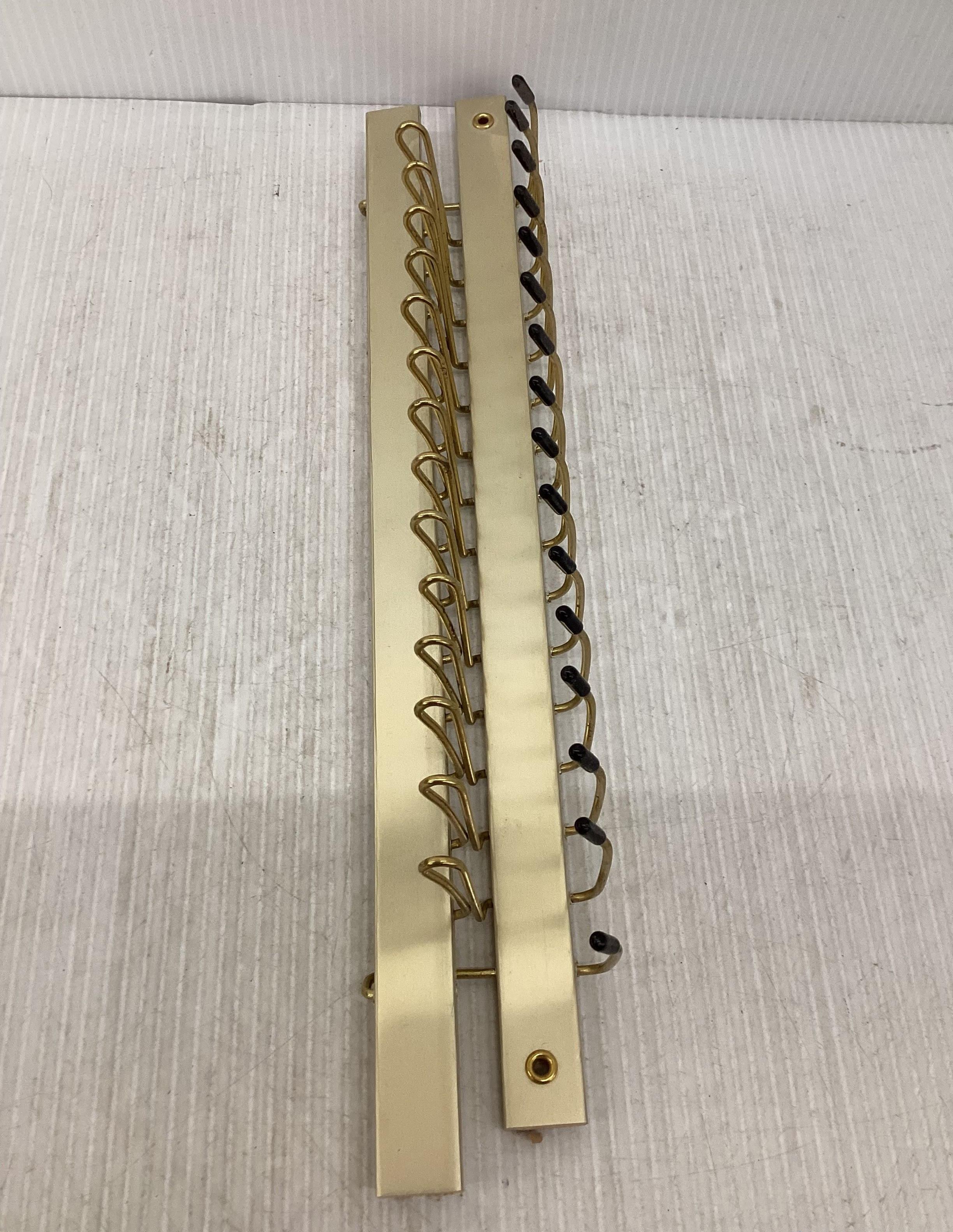 Vintage Swank Wall-Mount Tie Rack with Original Box