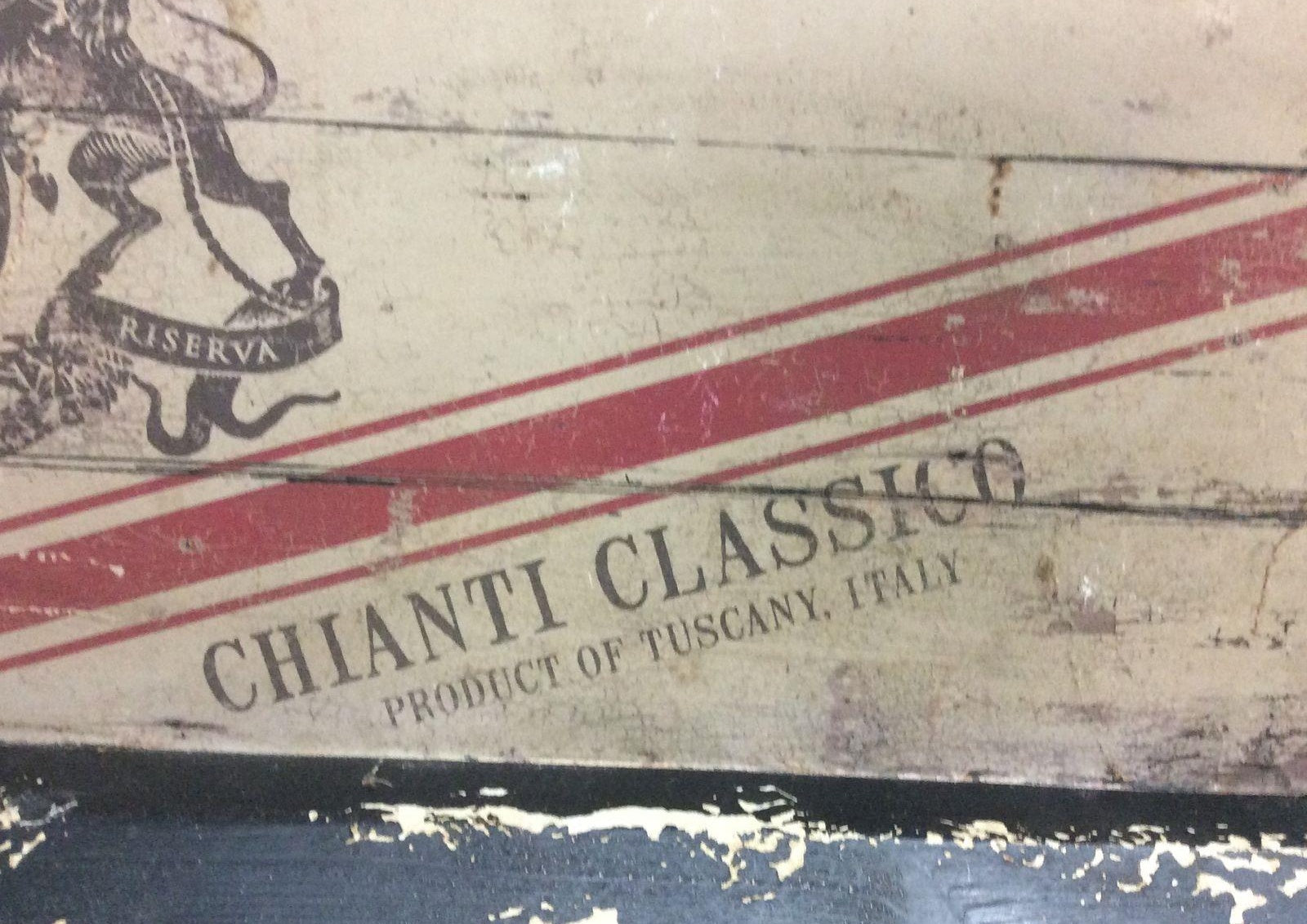 Vintage Chianti Classico Rustic Double Handle Serving Tray, Italian Wine Bar Decor