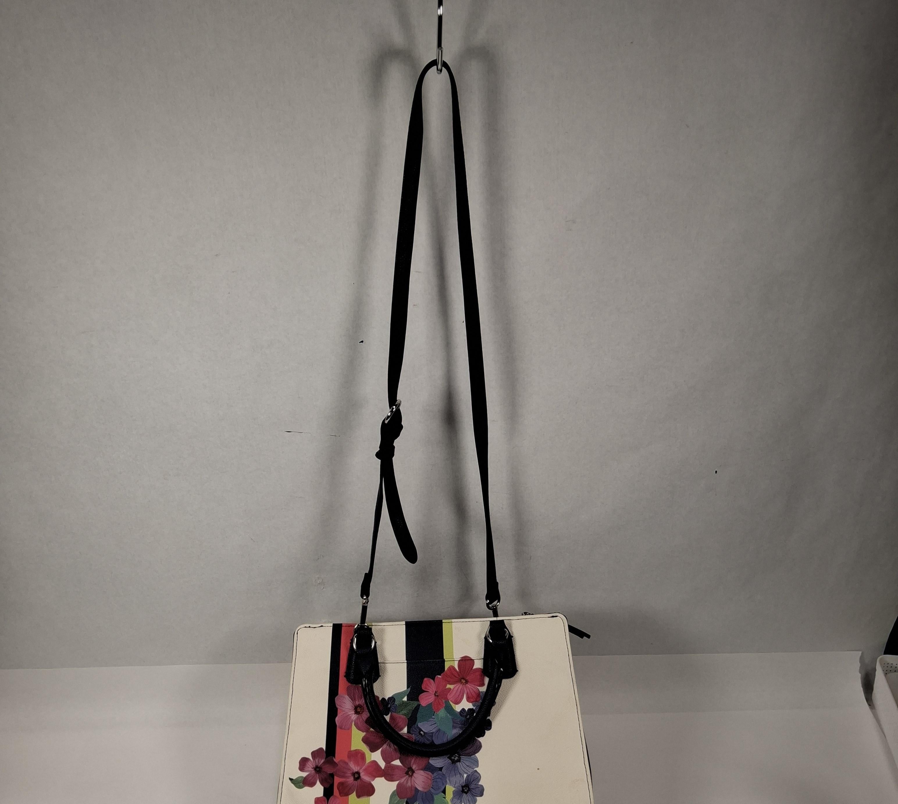 Dana Buchman Floral Tote Bag with Adjustable Strap Colorful Shopper Handbag