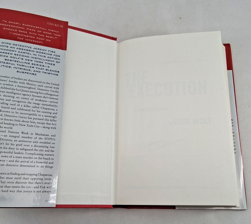 Signed First Edition The Execution by Dick Wolf (2014 Hardcover with Dust Jacket)