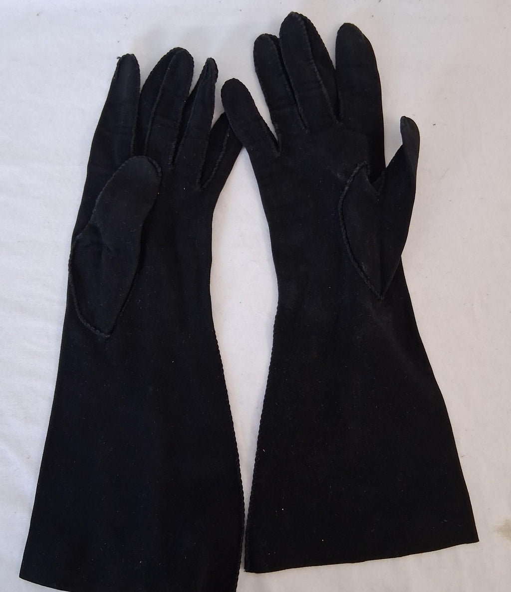 Vintage Black Mocha Washable Gloves - Genuine Black Head