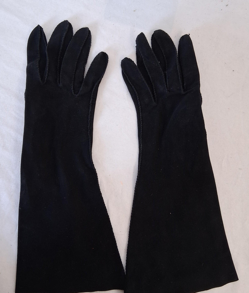 Vintage Black Mocha Washable Gloves - Genuine Black Head