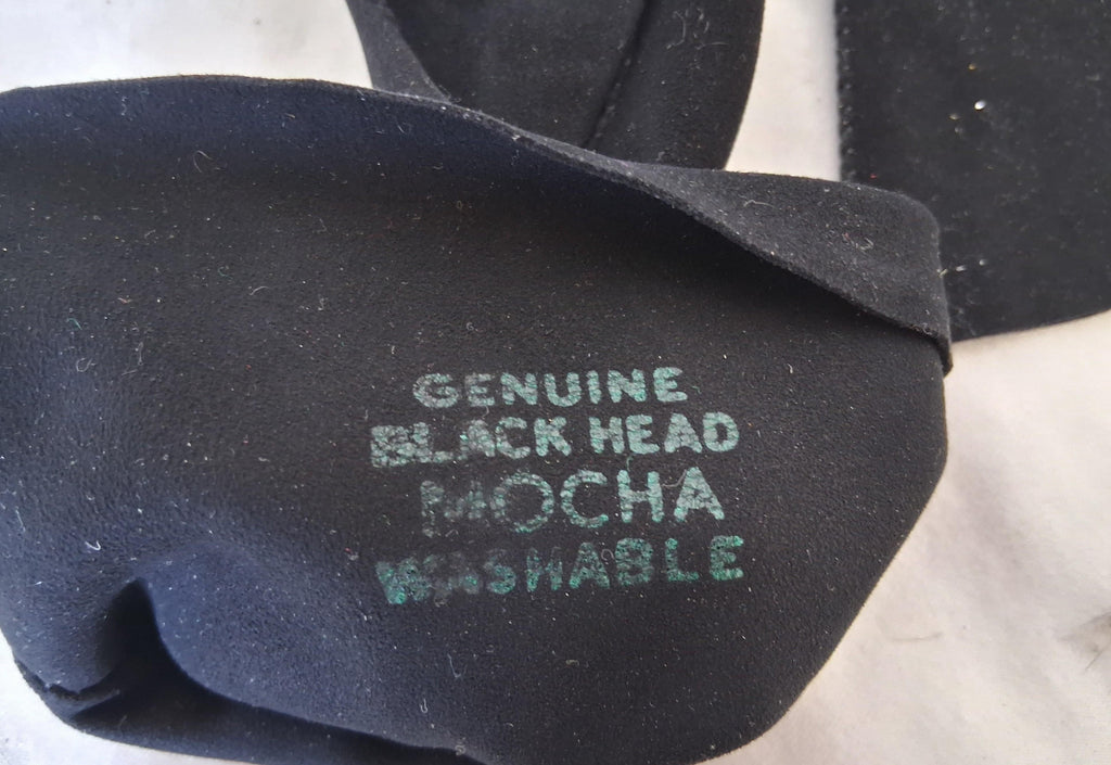Vintage Black Mocha Washable Gloves - Genuine Black Head