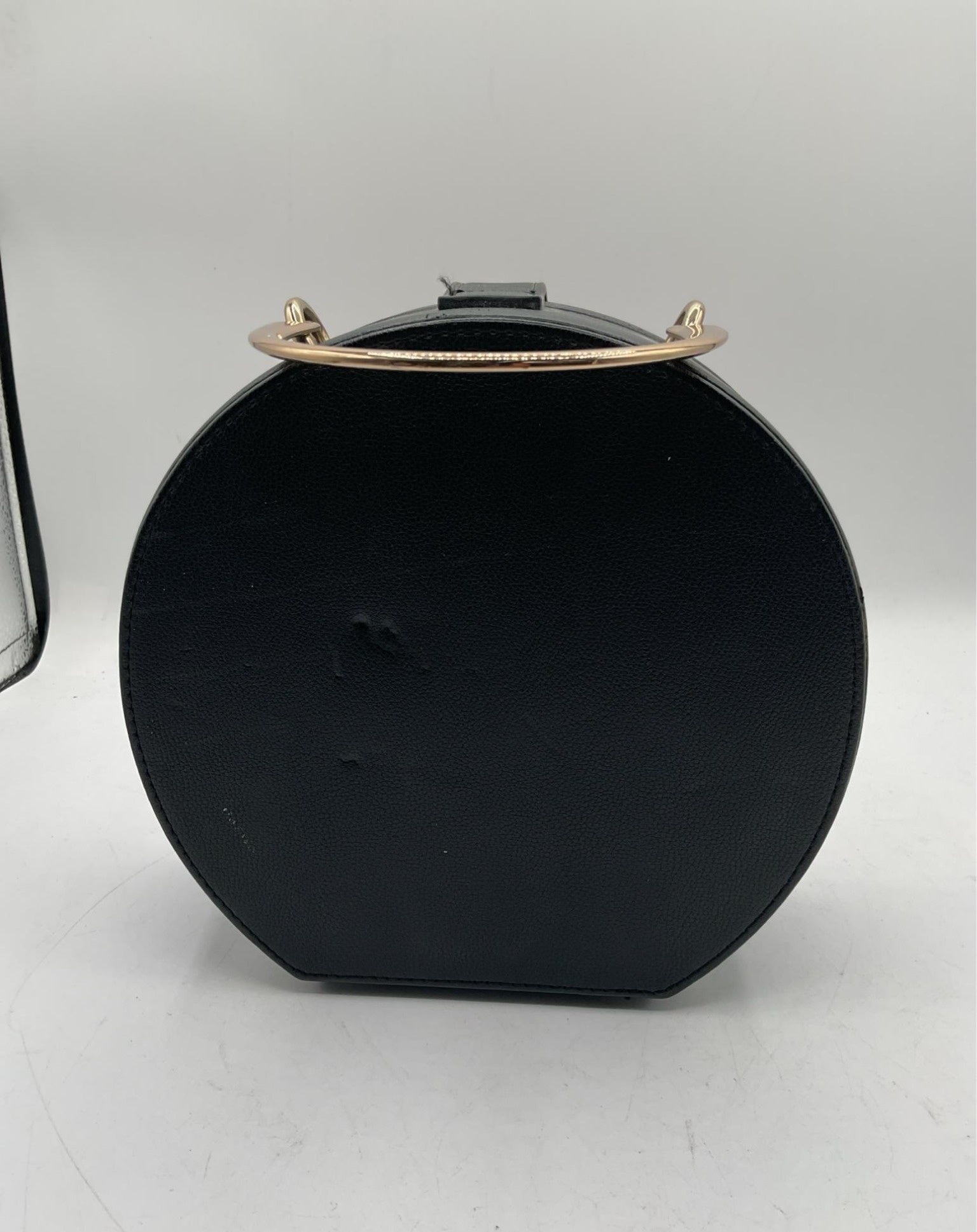Dune London Circular Leopard Print Handbag Black Strap Round Crossbody Purse