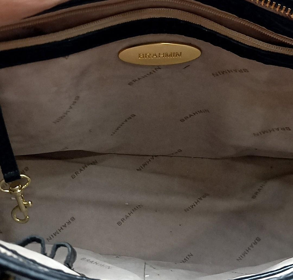 Brahmin Croc Embossed Satchel & Wristlet Set