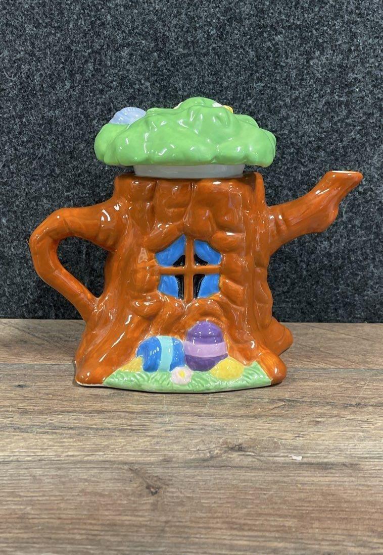 Disney Winnie the Pooh Houston Harvest Ceramic Mr. Sanders Tree House Teapot
