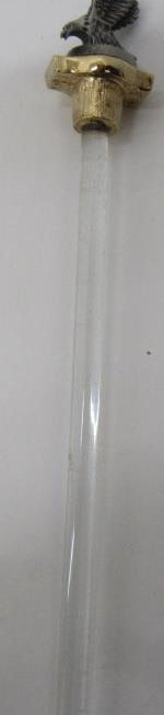 FORT Pewter and Crystal Eagle Drink Stir Stick