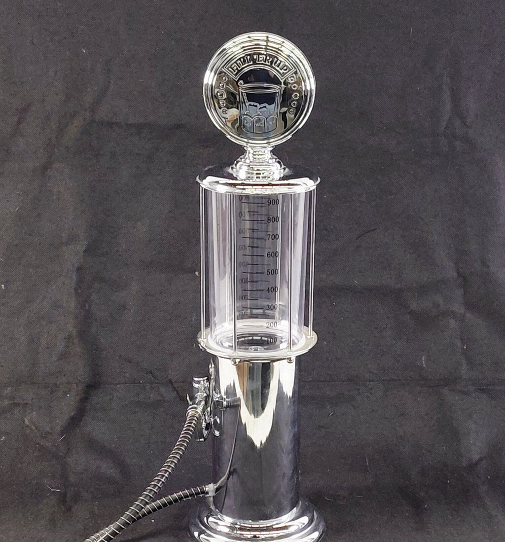 Godinger High Octane Fill 'Er Up Gas Pump Liquor Dispenser 19" Bar Decanter