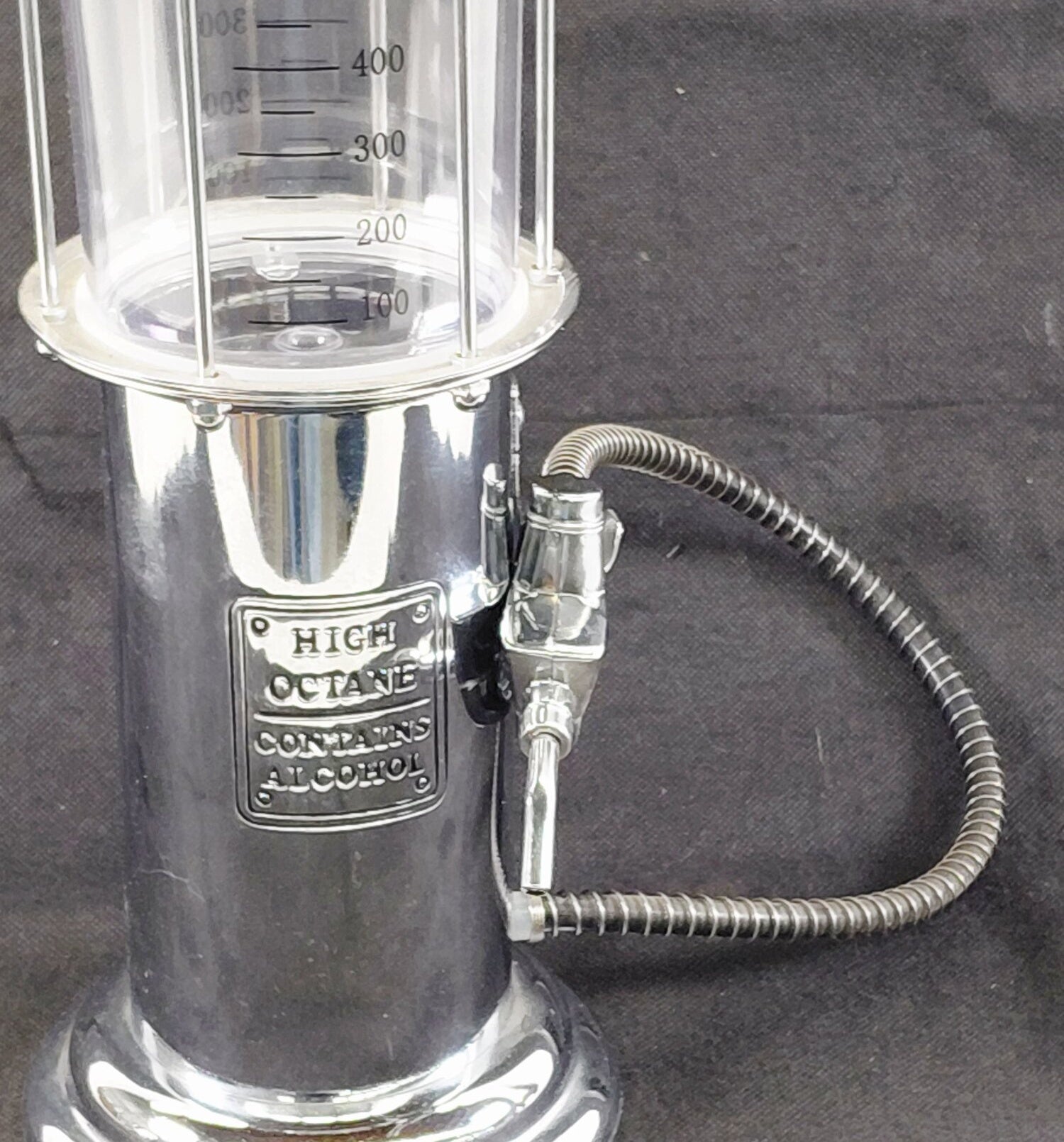 Godinger High Octane Fill 'Er Up Gas Pump Liquor Dispenser 19" Bar Decanter