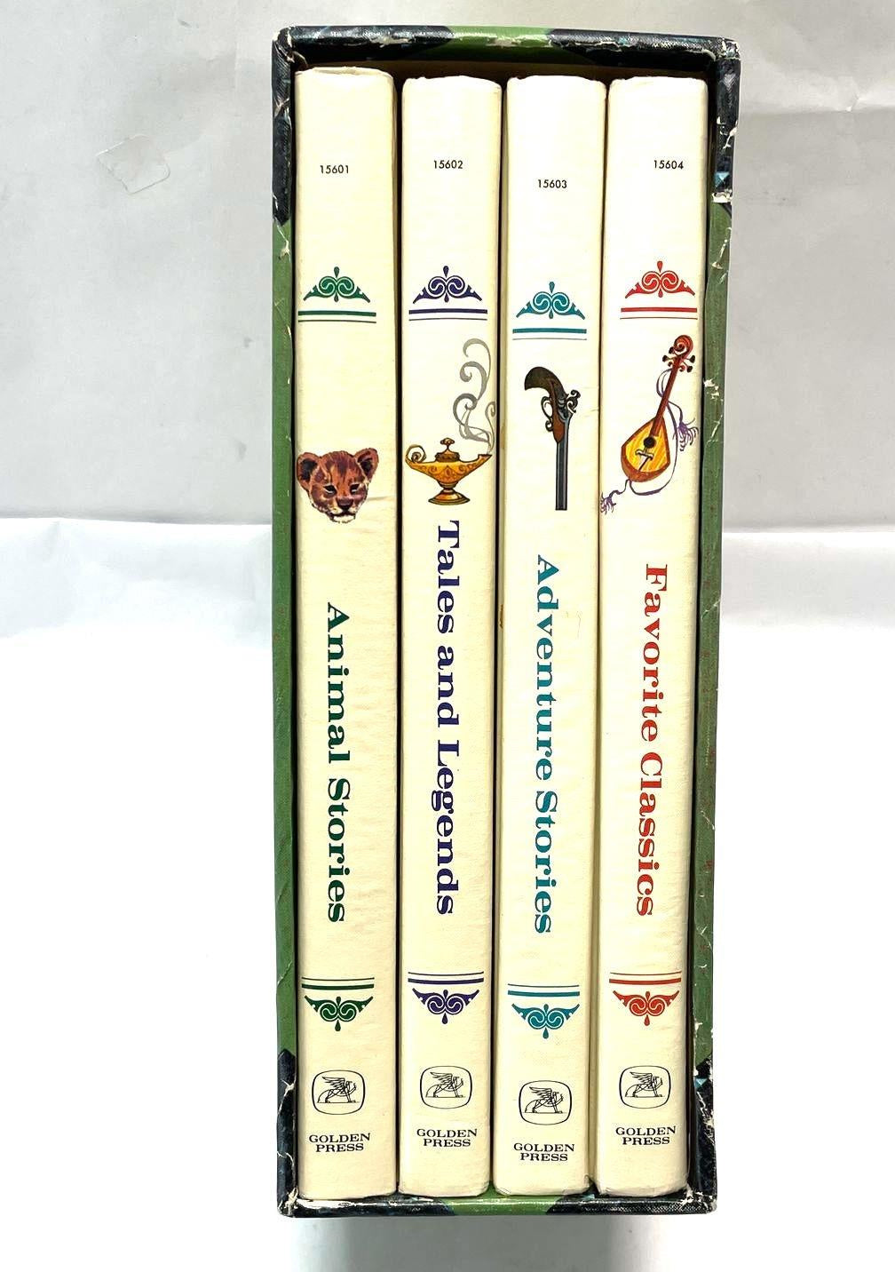 Vintage 1968 The Golden Treasure Chest 4 Book Collection Slipcase Golden Press