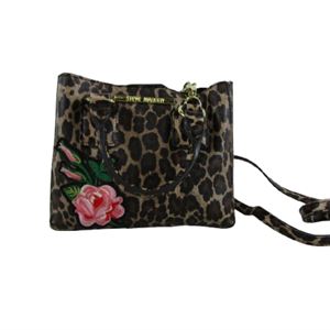 Steve Madden Leopard Print Satchel Crossbody Bag, 7.5 x 6 x 5