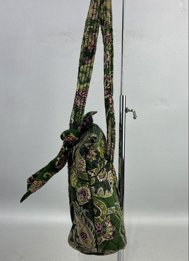 Vera Bradley Green Floral Patterned Handbag Purse