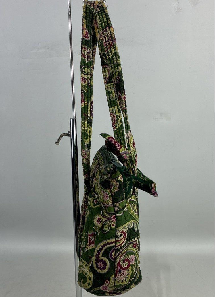 Vera Bradley Green Floral Patterned Handbag Purse