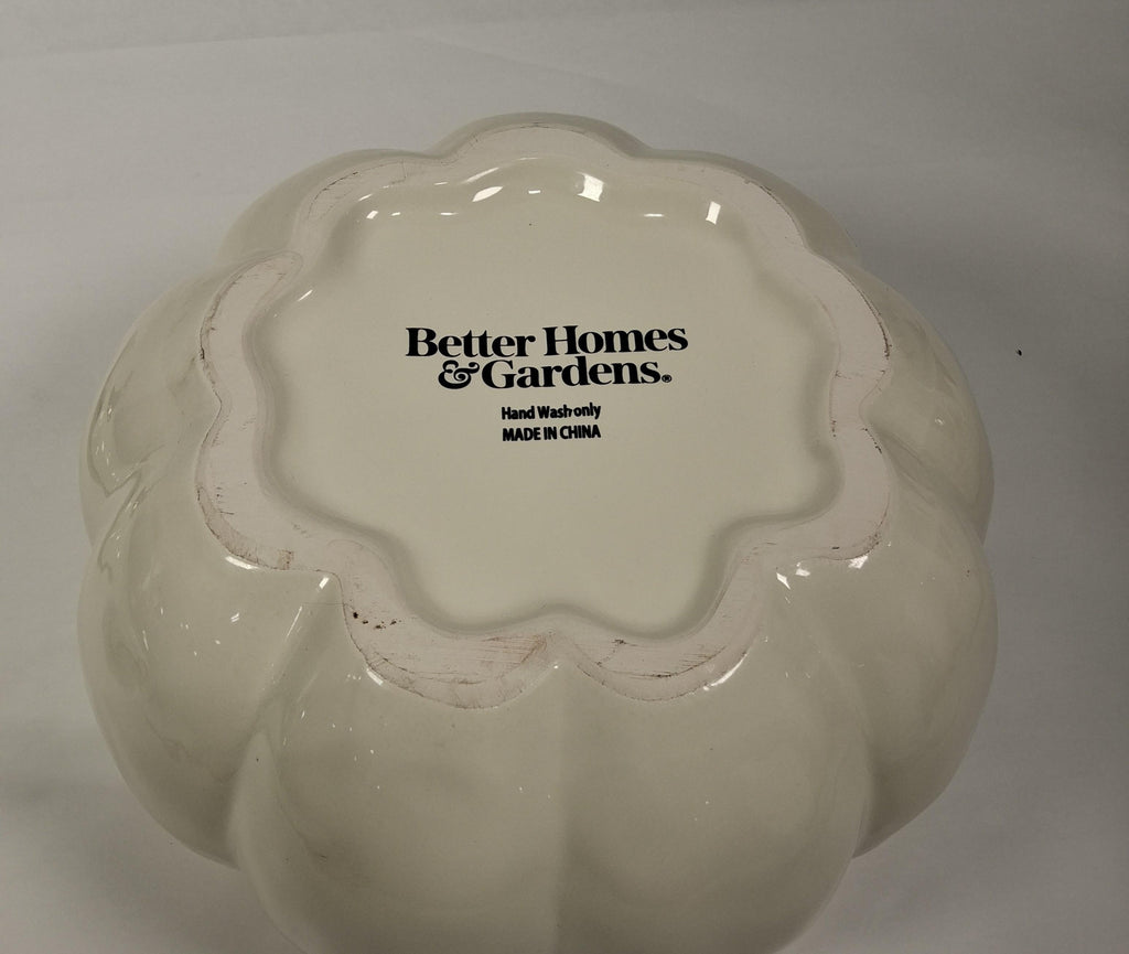 Better Homes & Gardens Ceramic Pumpkin Serving Bowl with Lid and Spoon