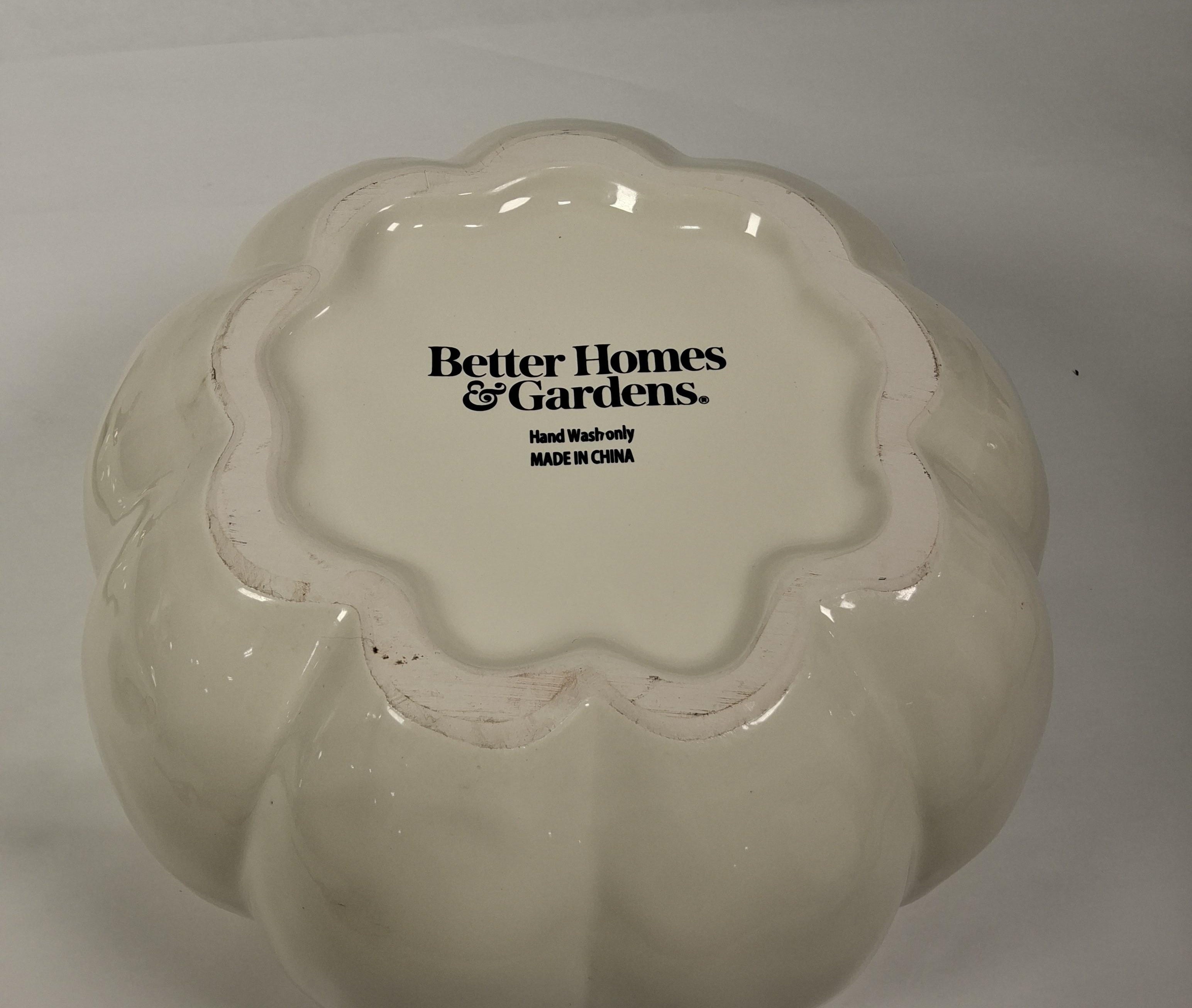 Better Homes & Gardens Ceramic Pumpkin Serving Bowl with Lid and Spoon