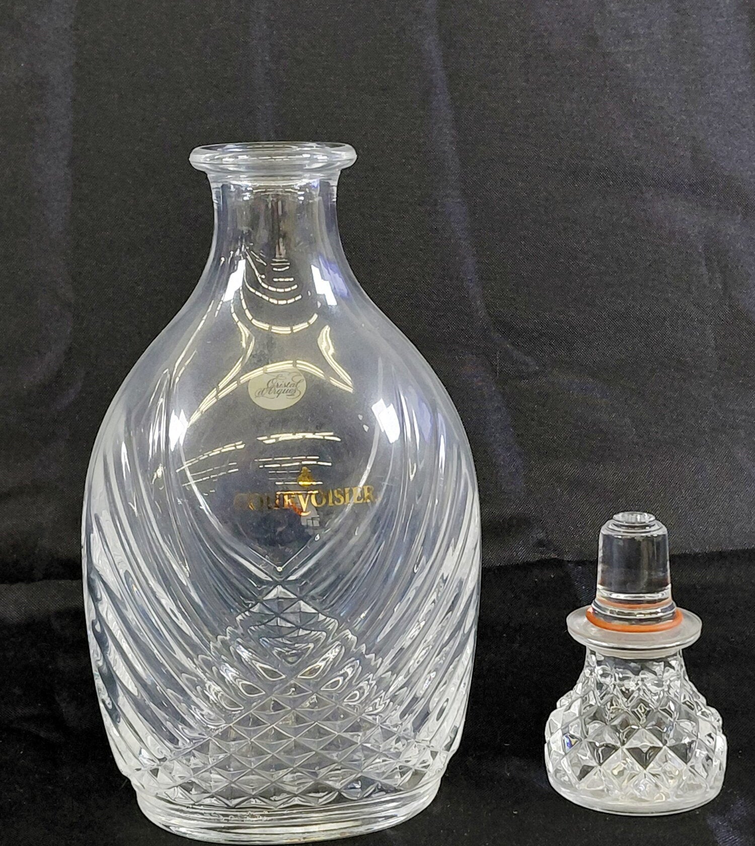 Courvoisier Cristal d'Arques France Lead Crystal Decanter Set