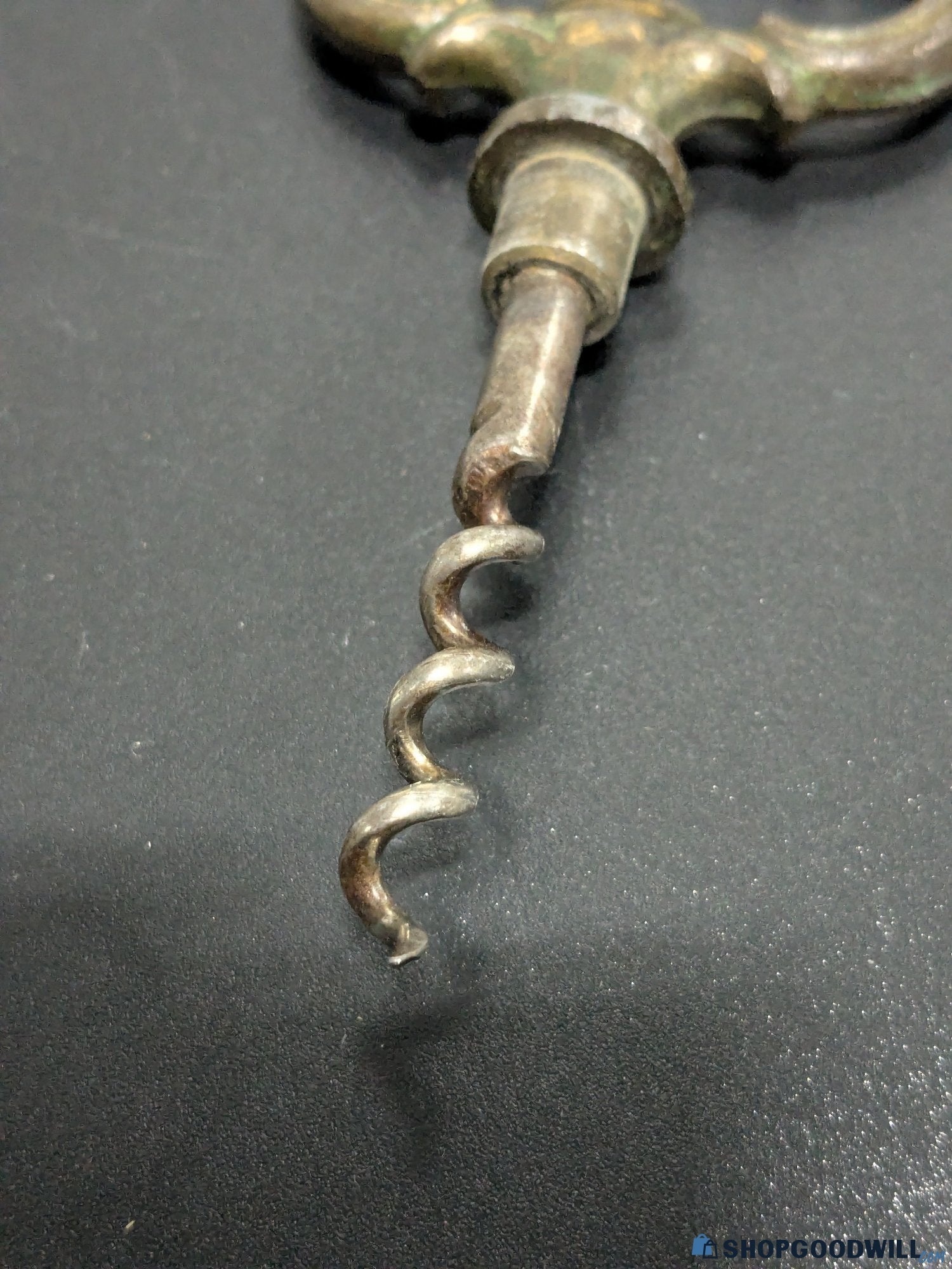 Vintage German Bremen Key-Shaped Brass Corkscrew Bottle Opener 11cm