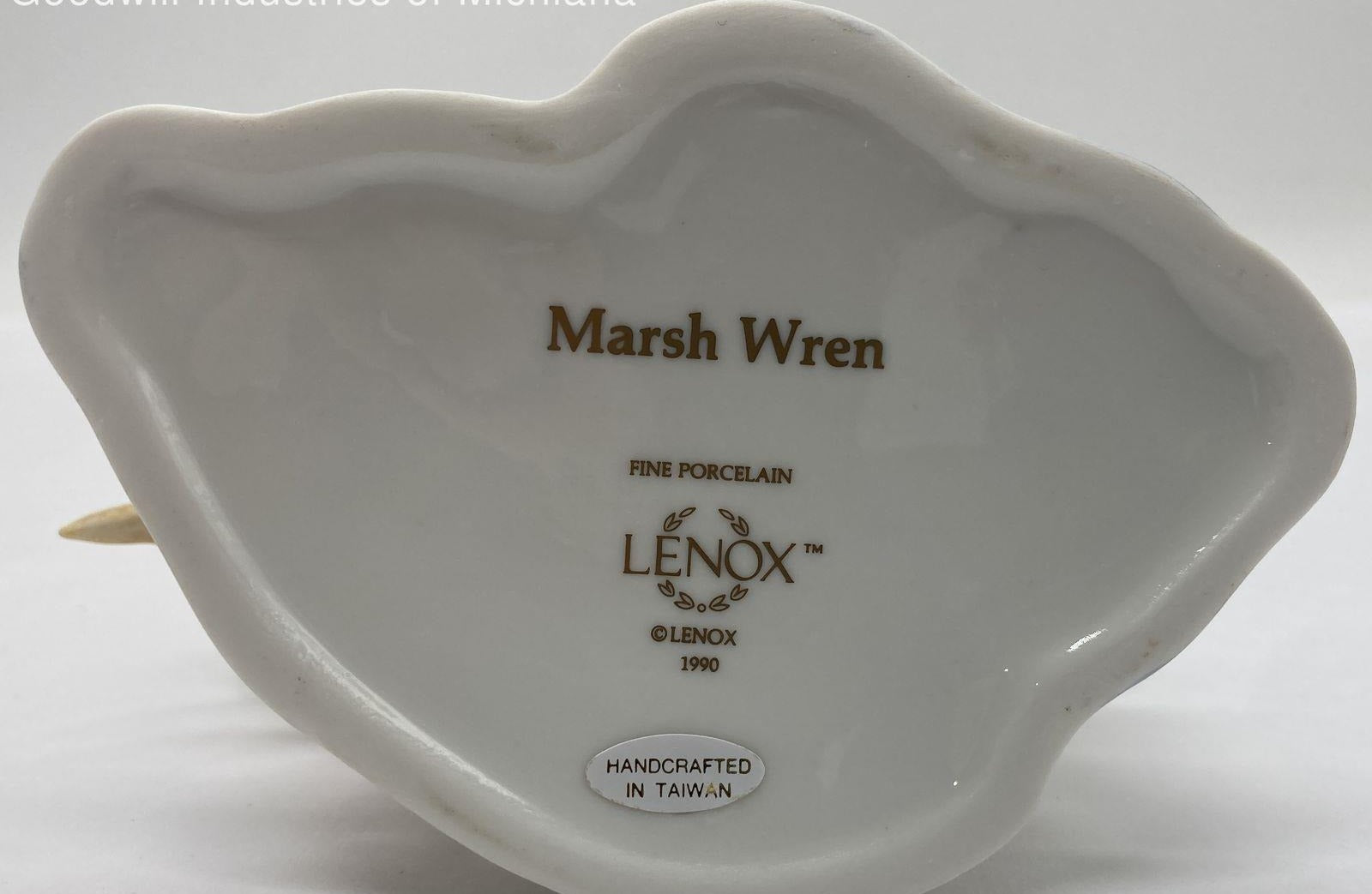 Vintage Lenox Marsh Wren Porcelain Figurine
