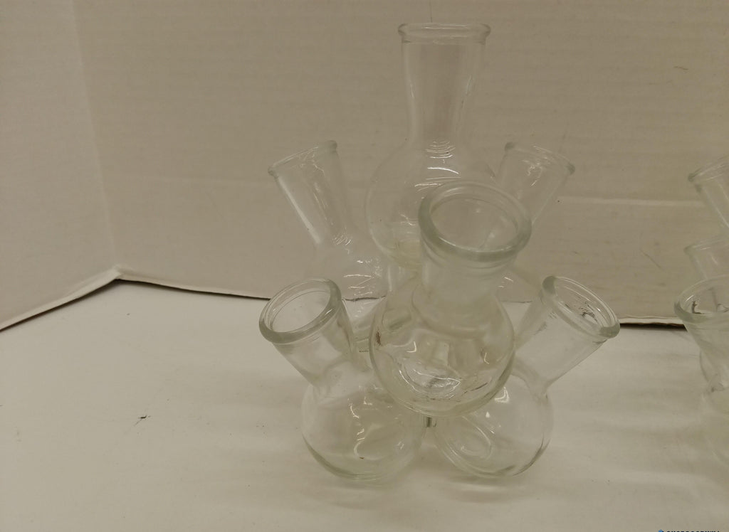 Clear Glass Multi-Neck Vessels, 4x4x6 and 8x8x4.5