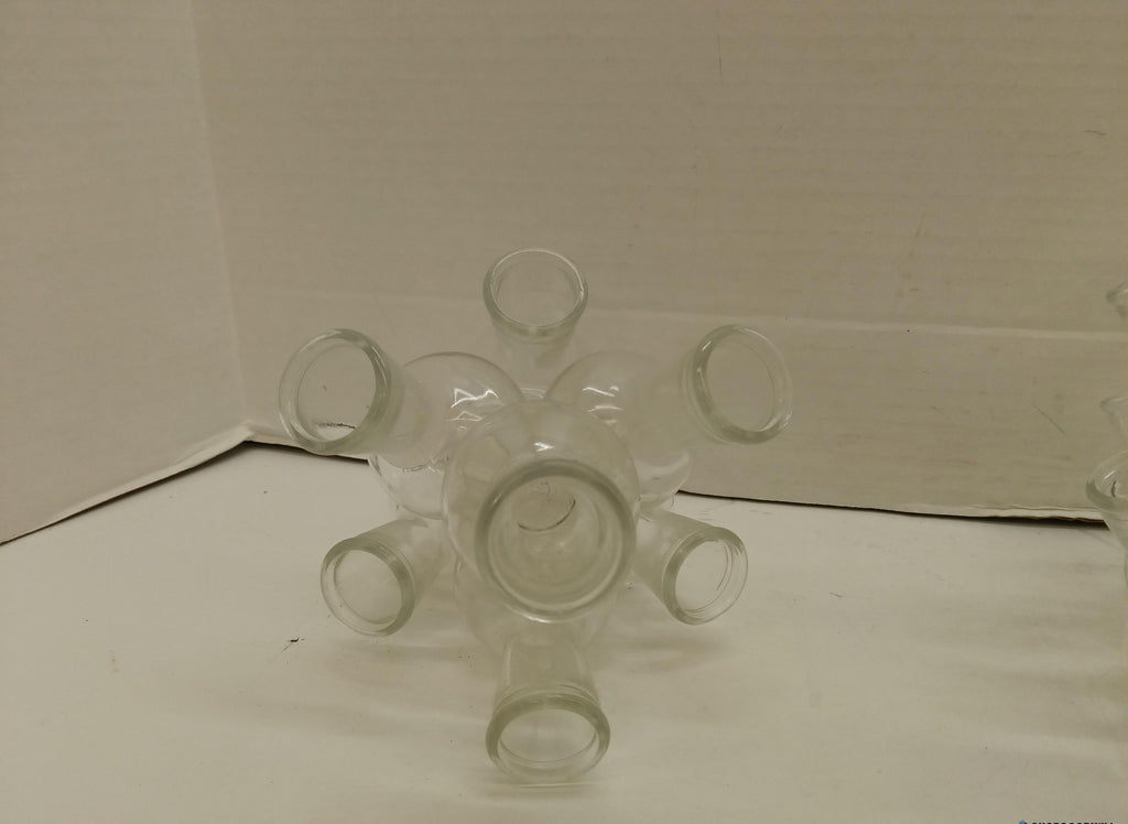 Clear Glass Multi-Neck Vessels, 4x4x6 and 8x8x4.5