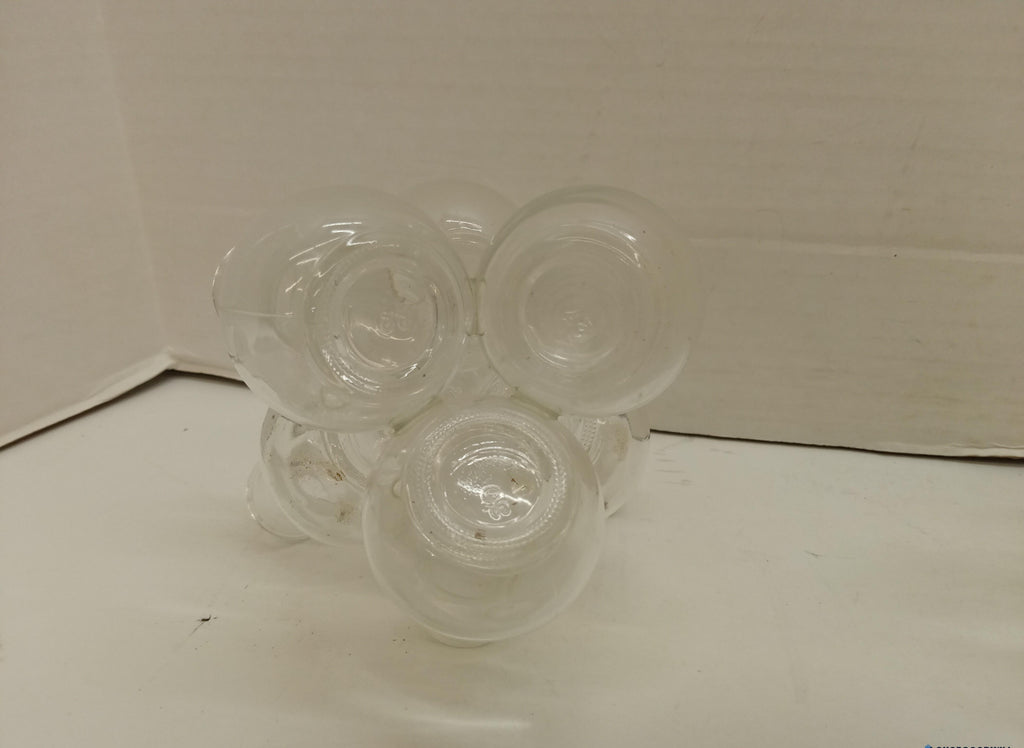 Clear Glass Multi-Neck Vessels, 4x4x6 and 8x8x4.5