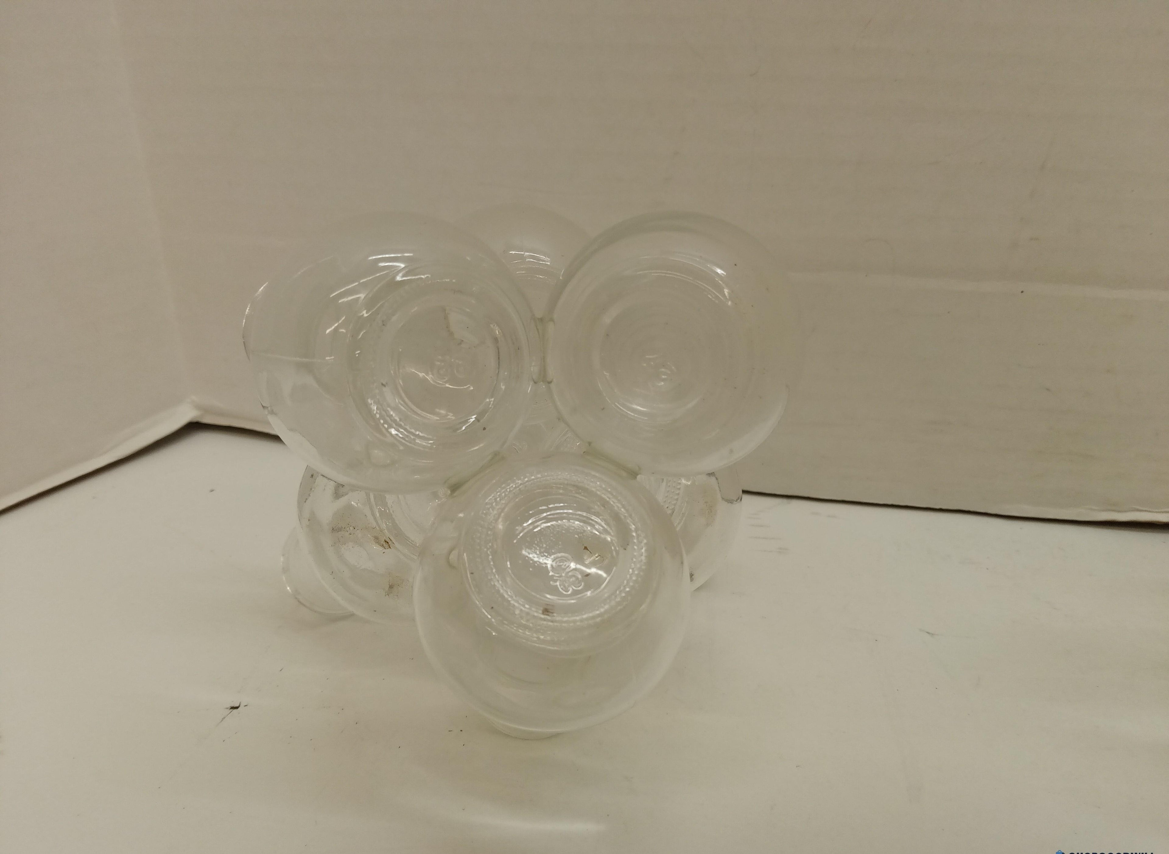 Clear Glass Multi-Neck Vessels, 4x4x6 and 8x8x4.5