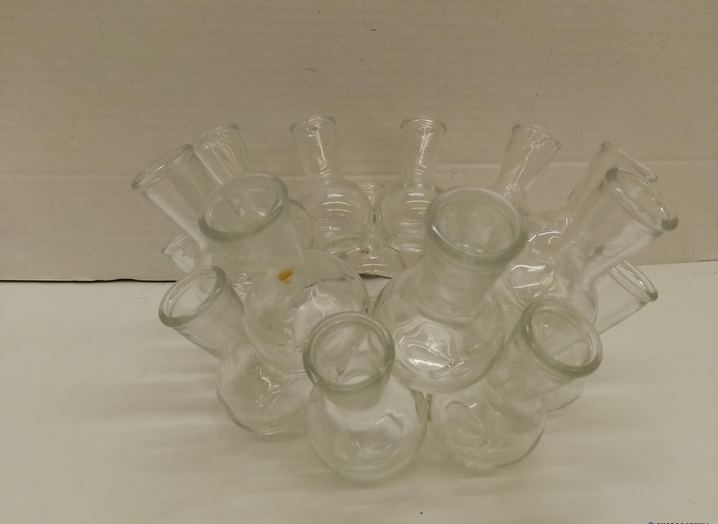 Clear Glass Multi-Neck Vessels, 4x4x6 and 8x8x4.5