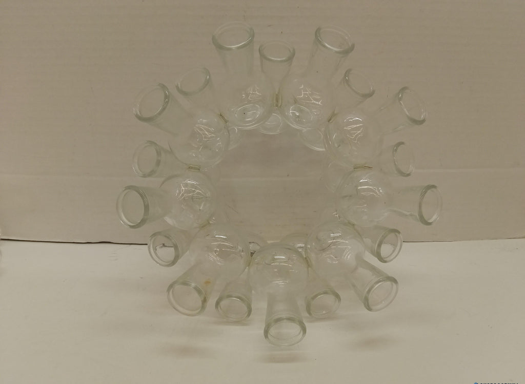Clear Glass Multi-Neck Vessels, 4x4x6 and 8x8x4.5