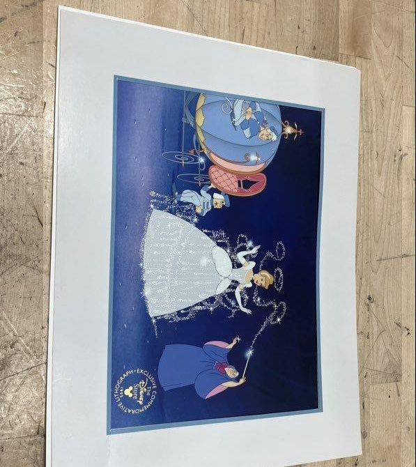 Disney Store Cinderella Commemorative Lithograph 1995 Original Presentation Folder