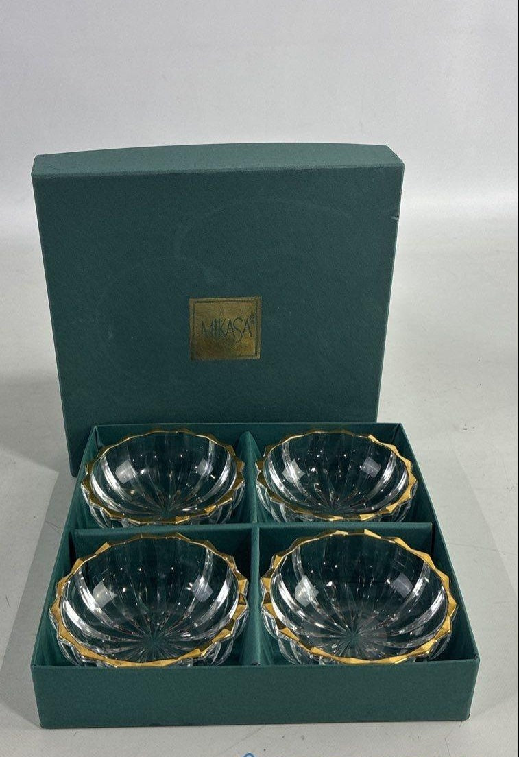 Mikasa Sunbeam Gold Individual Condiment Bowls Set of 4 in Box