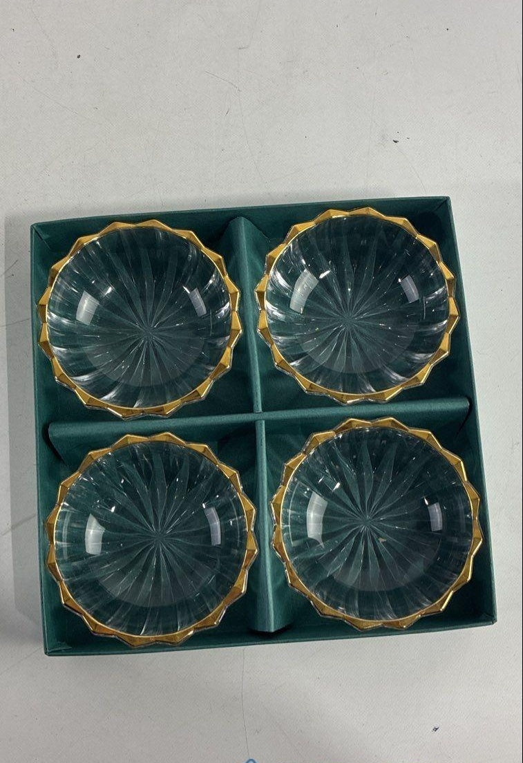 Mikasa Sunbeam Gold Individual Condiment Bowls Set of 4 in Box