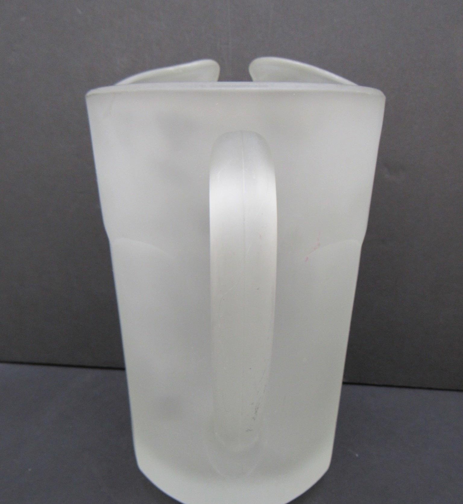 Vintage Tiara Indiana Glass Frosted Satin Paneled Patio Pitcher