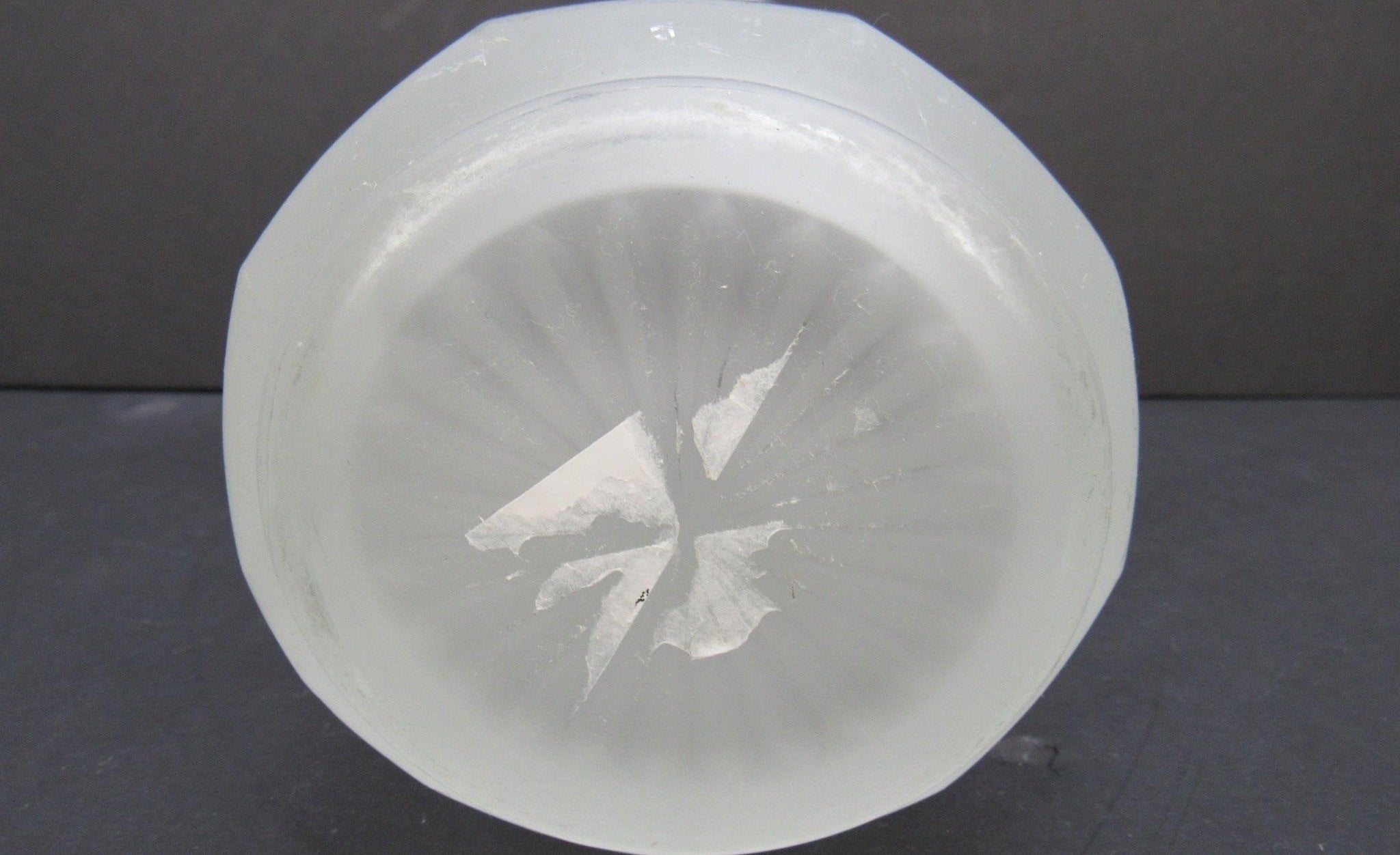 Vintage Tiara Indiana Glass Frosted Satin Paneled Patio Pitcher