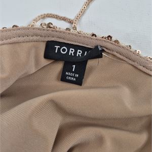 Torrid Gold Fringe Sequin Mini Dress, Size 1X